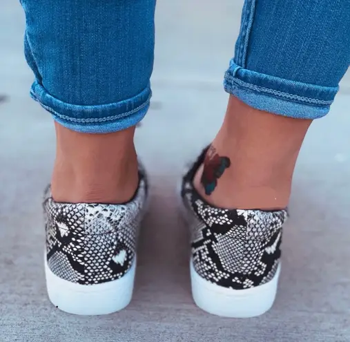 Soda Snake Print Slip On Sneaker 