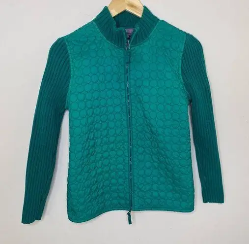 Laura Scott Women’s Green Full Zip Jacket Size Small
