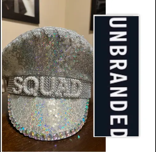 SQUAD SILVER SEQUIN FESTIVAL TRUCKER HAT