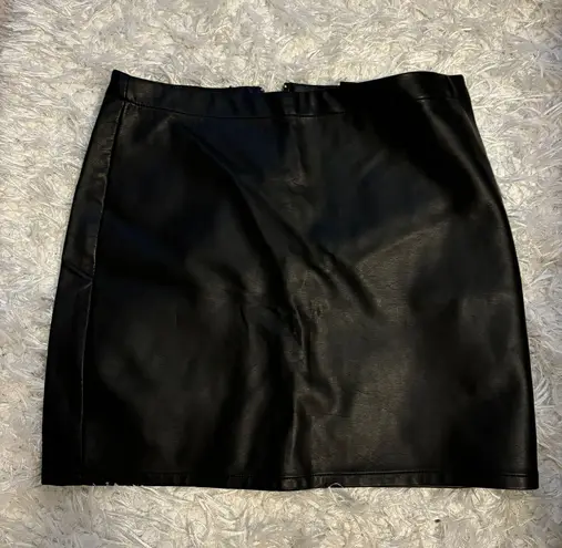 Forever 21 Black  Leather Skirt