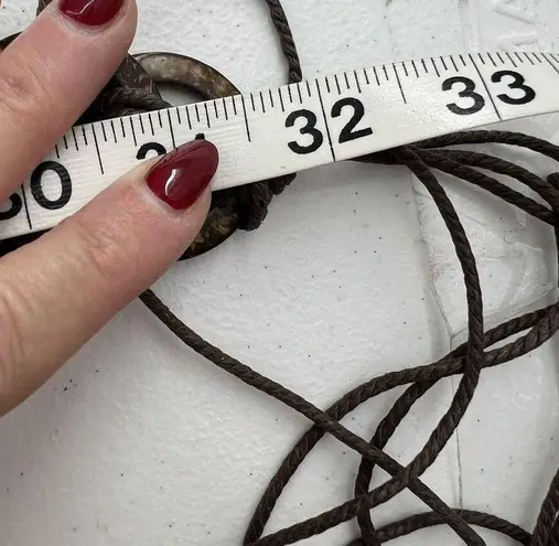 Vintage 90’s Brown Coconut Shell Tie Wrap Around Women's Belt Brown Y2K