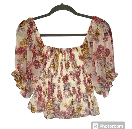 WAYF NWT- PUFFY SLEEVE FLORAL BLOUSE
SIZE M