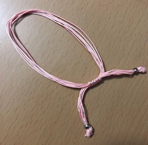 Light Pink Adjustable String Bracelet