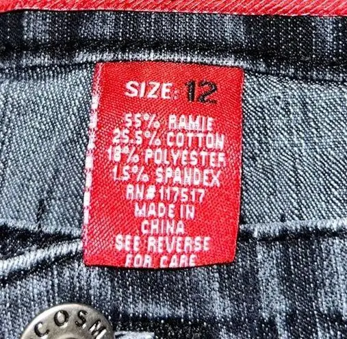 Cosmopolitan Black & Gold 2000’s Jeans Women’s Size 12 Y2K Style Bootcut Pants!