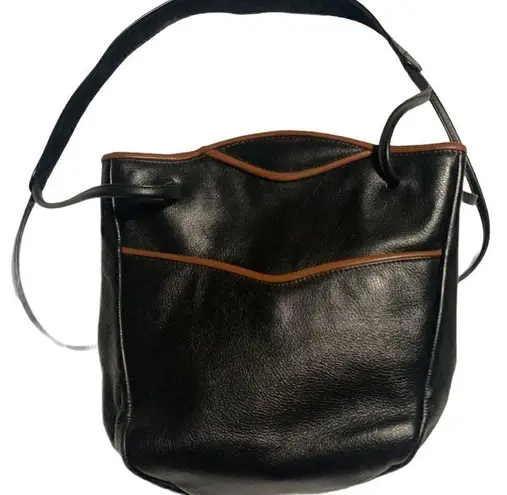 Jo Ann Page Marina Black Leather Purse! Black