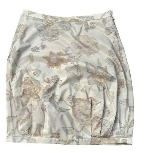 Armani Collezioni cream & gray floral pencil skirt size 4