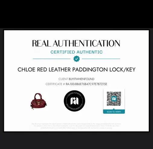 Chloé CHLOE Paddington Red Leather Padlock Bag with Lock, Key, COA, Dust Bag AUTHENTIC