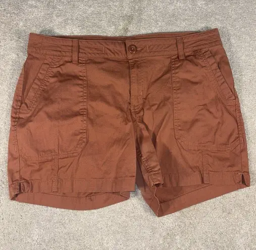 prAna Alta Hiking Shorts Womens 14 Orange 5" Chino Mid Rise Outdoor