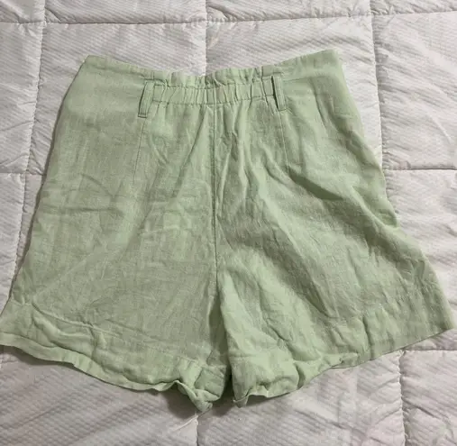 Abercrombie & Fitch Linen Mint Green Shorts