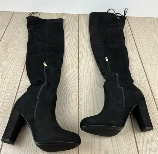 Journee Collection Journey Collection Women's Maya Over the Knee Tie Top Boots 10 Black $130