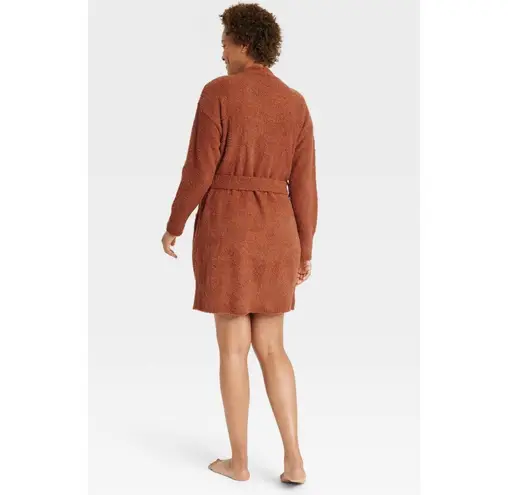 Stars Above Women Cozy Yarn Robe - Rust color Xs/S