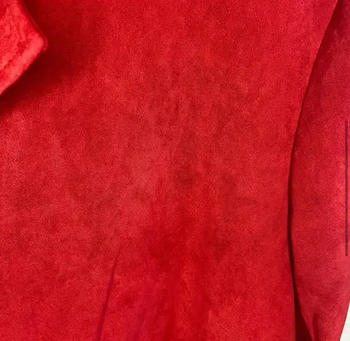 Dress Barn red suede button up long sleeve