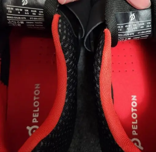 Peloton Altos Cycling Sneakers M7.5 W9 UK6.5 Black/Orange/Gray