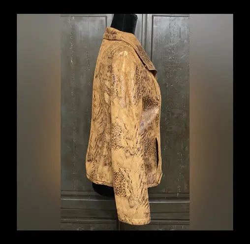Ruby Rd . Faux Suede Animal Pattern jacket. - size Medium