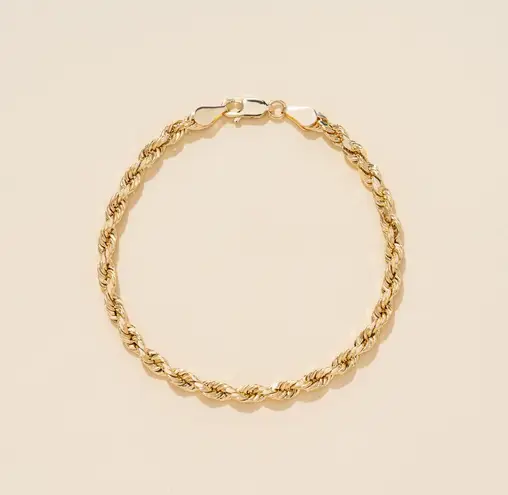 14K real gold Rope Chain bracelet| Fancy Chain Bracelet | perfect gift | great bracelet |  daily wear | Trendy fine jewelry |