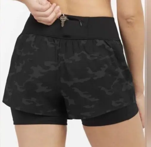 Spanx  Black Camo Get Moving Double Layer Compression Short Size Small