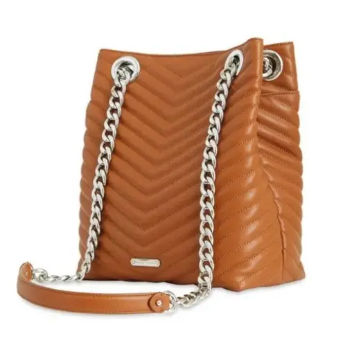 Rebecca Minkoff  Large Edie Quilted Leather Bucket Bag in Brown