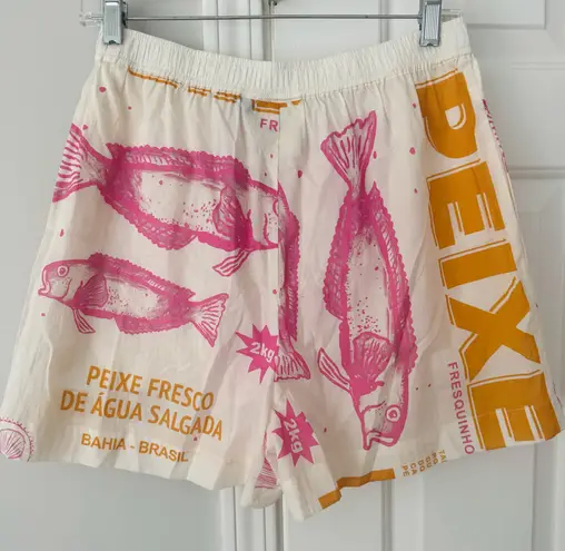 Farm Rio Sea World Printed Cotton Boxer Shorts, Size M