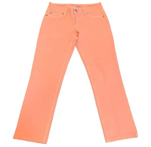 DL1961 Angel Mid-Rise Skinny Ankle Jeans Sherbet Peach Size 26