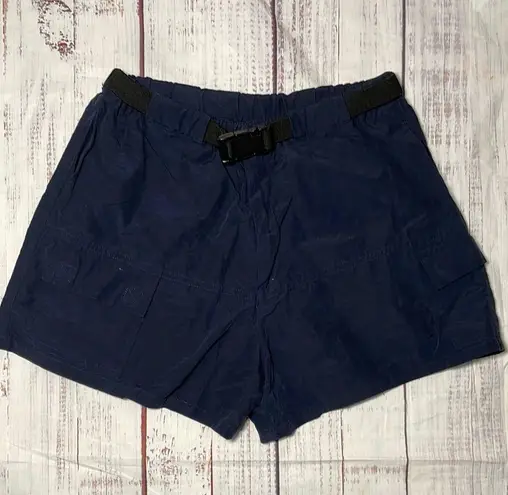 Blue Cargo Shorts with Adjustable Belt Size M