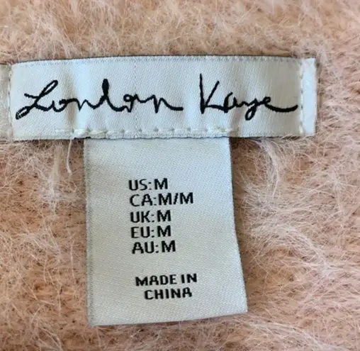 London Kaye fuzzy eyelash sweater blouson sleeves M Size M