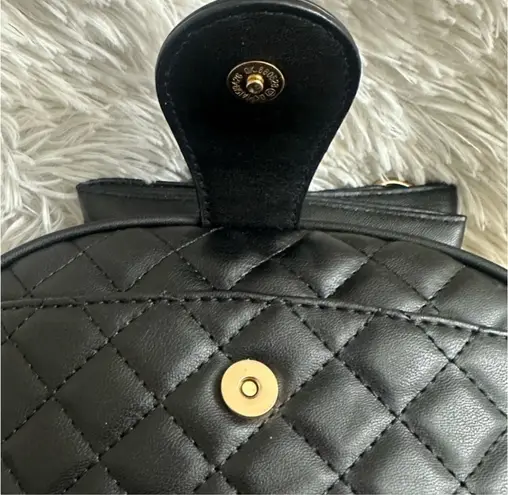 Valentino Orlando Valentino Orlandi Black Diamond Quilted Camera Crossbody Bag