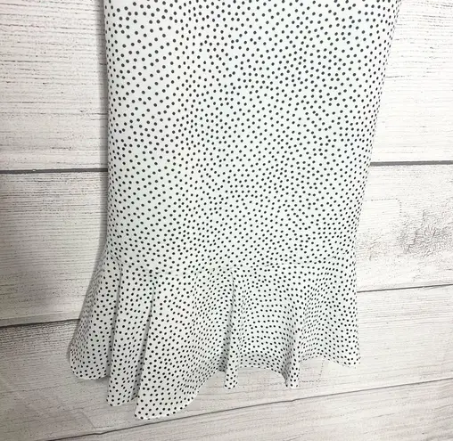 Lucy Paris NWT Marissa Ruffled Polka Dot Dress Size Small White & Black