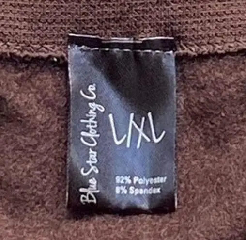 NWT ~ BLUE STAR Chocolate Brown Fleece Lined Leggings ~ Women's Size L / XL