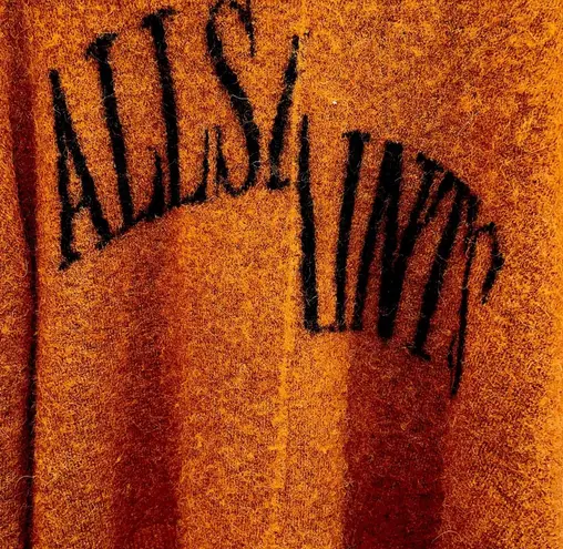 ALL SAINTS Split Saint Alpaca Wool Sweater, GingerGlow/Black, Sz M