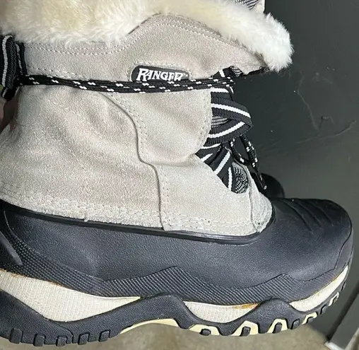 Ranger Black and White Winter Boots Size 9
