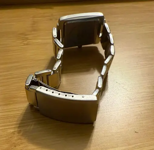 Geneva Watch Geneva Ladies Diamond Tank Francaise Rectangular Silver watch- NEW WITH TAGS