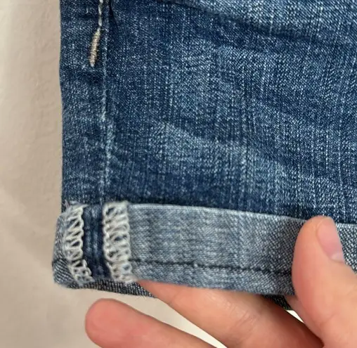 Hydraulic Lola Curvy cuffed fringe hem denim embellished mini shorts sz 9/10