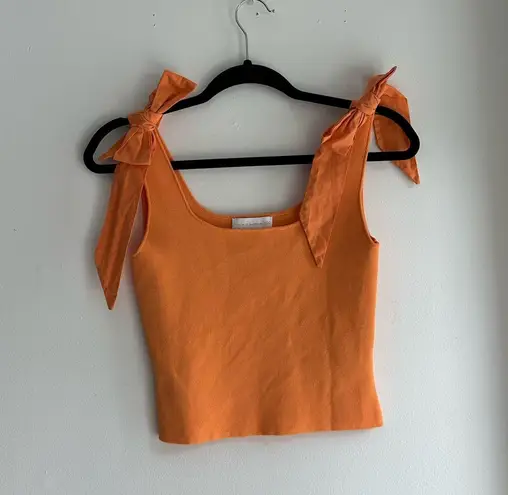 House of Harlow 1960 Orange Tank Top with Bow details xs