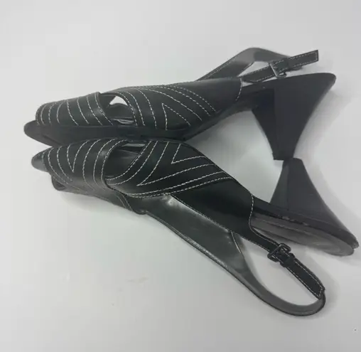 Naturalizer 'Bree'Black Leather Slingback Pumps Size 10M