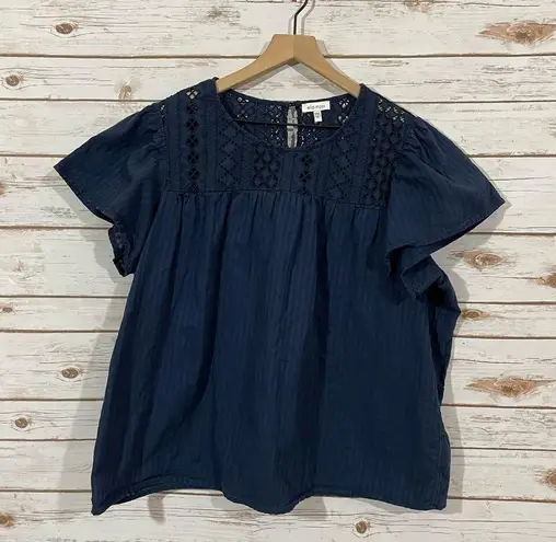 Ella Moss Brianne Blouse - Blue - XXL