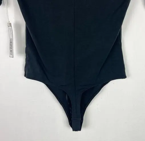 Everlane NWT  The Short-Sleeve Crew Neck Bodysuit Black Thong Cut Size Small S