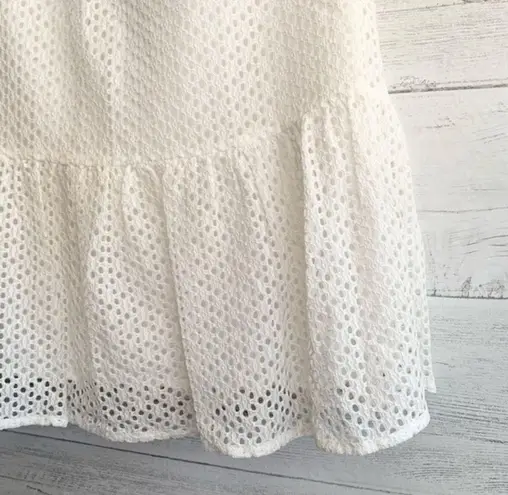 Central Park West White Eyelet Dress