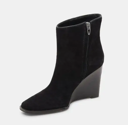Dolce Vita Susann Suede Wedge Booties in Black Size 9