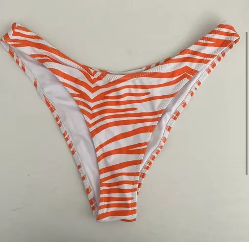 Cider orange and white tiger bikini set