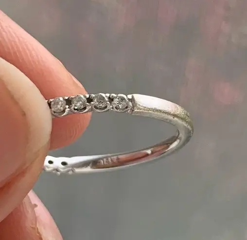 14k White GoLd Half Carat Diamond Band