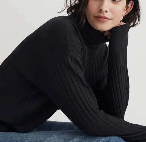 Madewell  NWT black ribbed casual fit turtleneck xxs