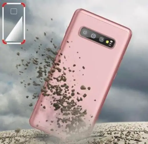 Galaxy S10 Plus 360 Full Coverage Shockproof Case Rose Gold