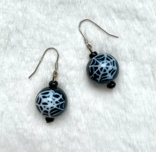 Handmade NEW Halloween Spider Web Earrings
