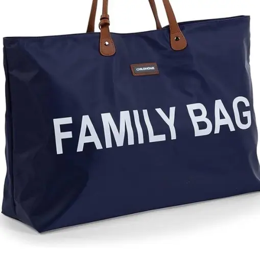 Childhome Family Bag Baby Diaper Bag Hospital Bag Navy Magnetic Closure Tote