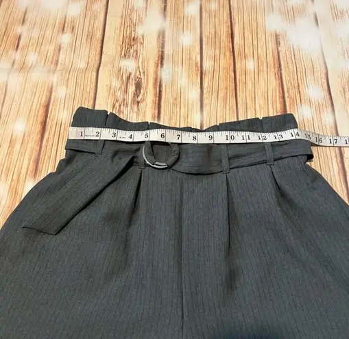 Impulsive Women’s Pinstripe High Waist Wide Leg Pull On Pants Grey Size Large