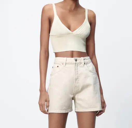 ZARA High Waisted Denim Shorts