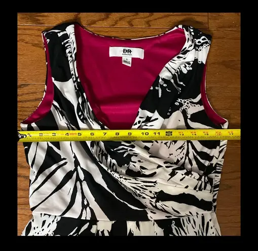 DR Collection Blk & white sleeveless long dress M