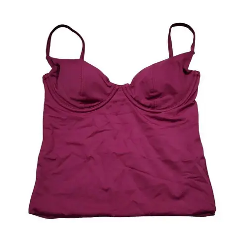 ANDIE Swim Canary Tank Top Tankini Swimsuit Plum Purple Size Small Underwire