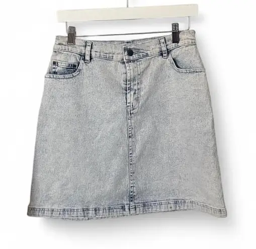 DG2 Diane Gilman Denim Mini Skirt Women 4 Light Wash A