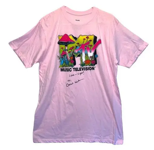 Viacom MTV Mushroom Short Sleeve Graphic Pink T
